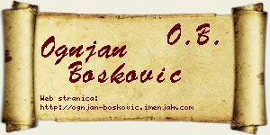 Ognjan Bošković vizit kartica